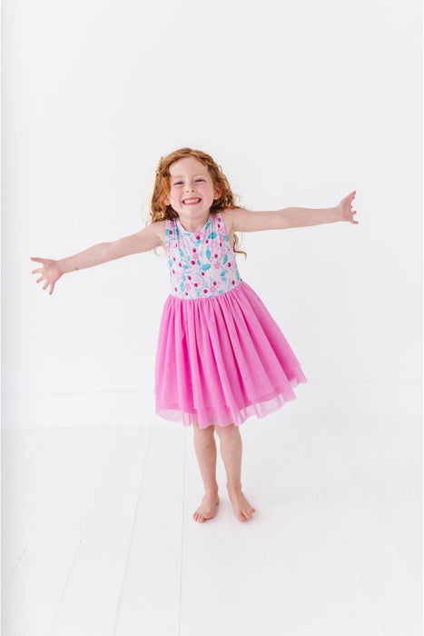 Bird and Bean Pink Skirt Tulle Play Dress on Child