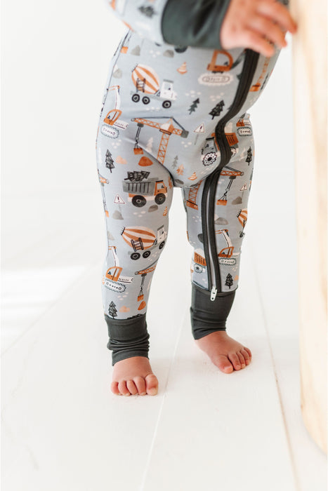 Bamboo One Piece Zip Pajama - Mason