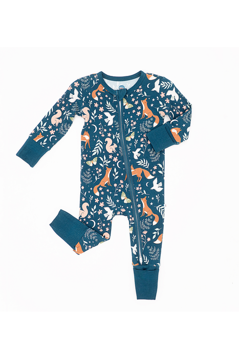 Bamboo One Piece Zip Pajama - Alice