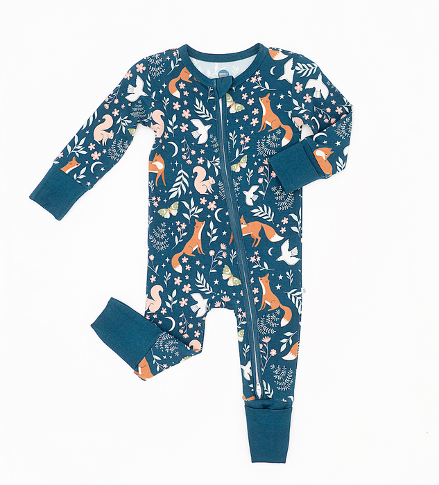 Bamboo One Piece Zip Pajama - Alice