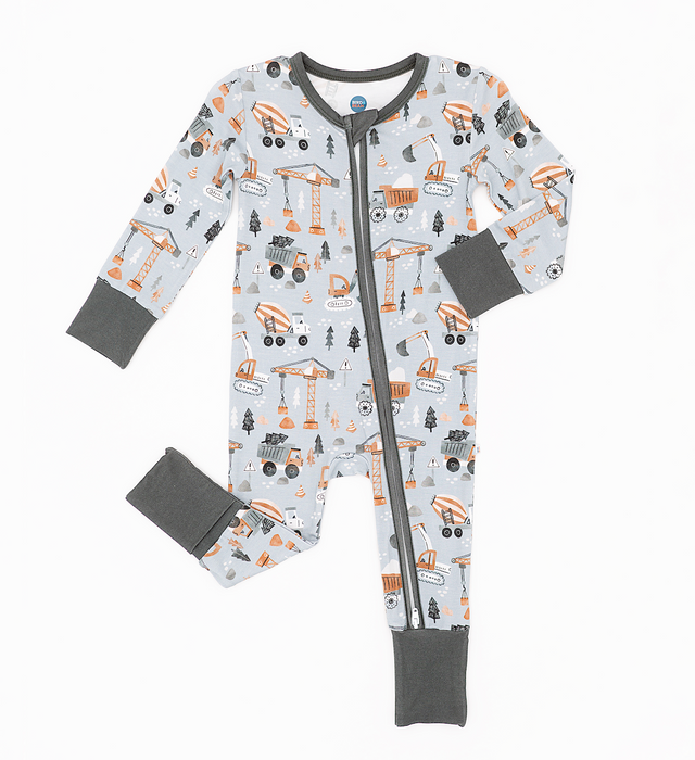 Bamboo One Piece Zip Pajama - Mason