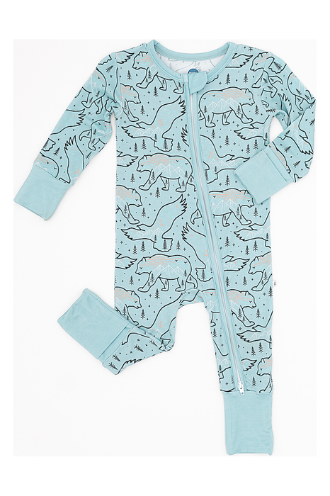 Bamboo One Piece Zip Pajama - Cosmo