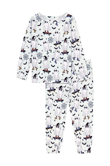 Bamboo Pajama Set - Ghouls Night Out in Mist