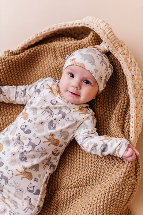 Bamboo Knotted Baby Gown – Safari Friend