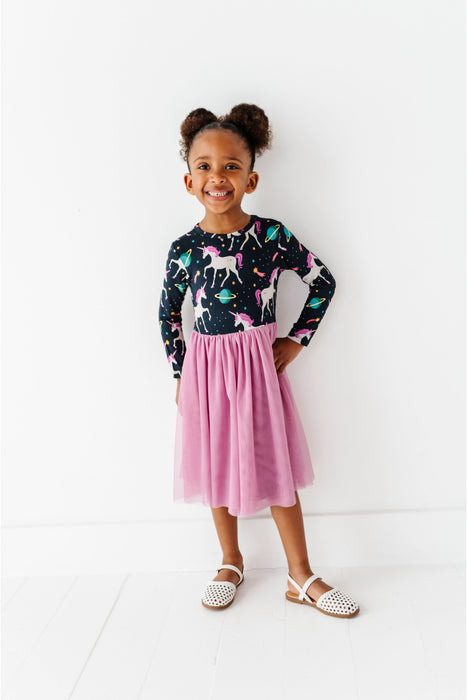 PREORDER - Bamboo Tulle Dress - Oona Unicorn