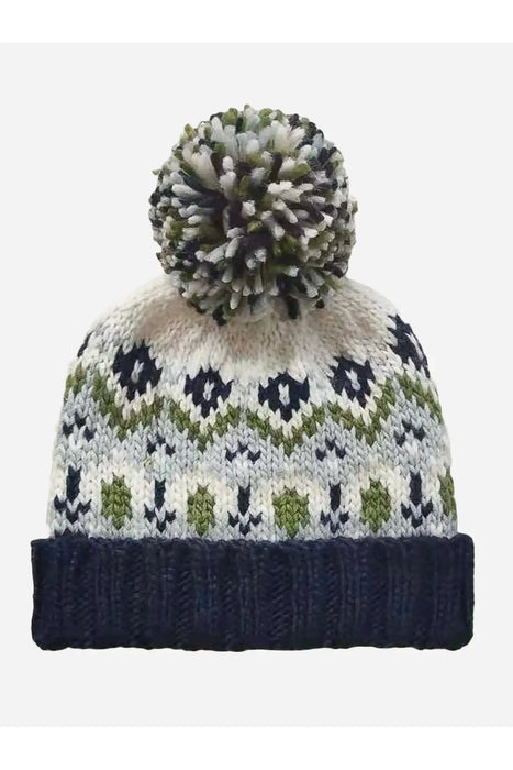 Fairisle Knit Hat - Navy