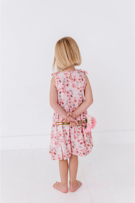 Harper Bow Tie Tank Dress - Garden
