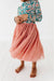 Bamboo  Pink Tulle Swirly Girls Dress - Juniper Print _ Bird and Bean