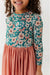 Girls Long Sleeve Bamboo Tulle  Pink Floral Dress - Juniper Pattern _ Bird and Bean 