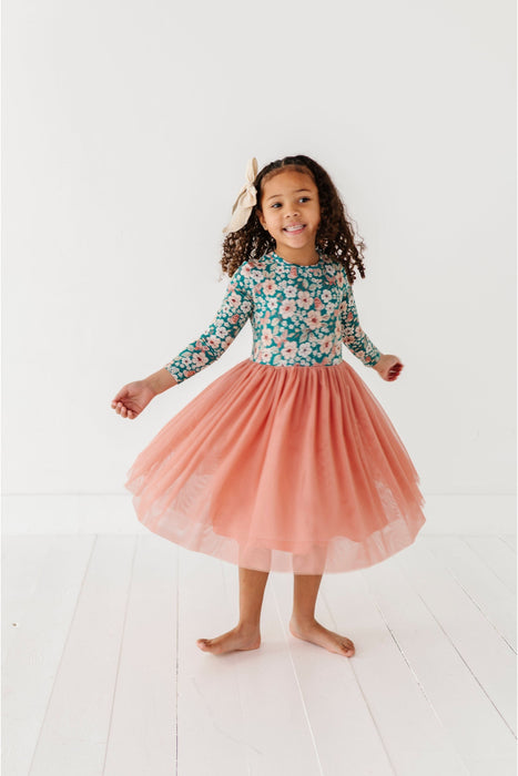 Bird and Bean Tulle Pink Twirl Skirt Dress on Little Girl Model 