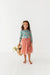 Bird and Bean Long Sleeve Juniper Dress with Pink Tulle Skirt on Toddler