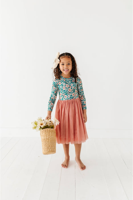 Bird and Bean Tulle Little Girls Bamboo Fabric Dress