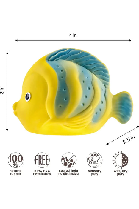 La Butterfly Fish Bath Toy 100% Natural Rubber
