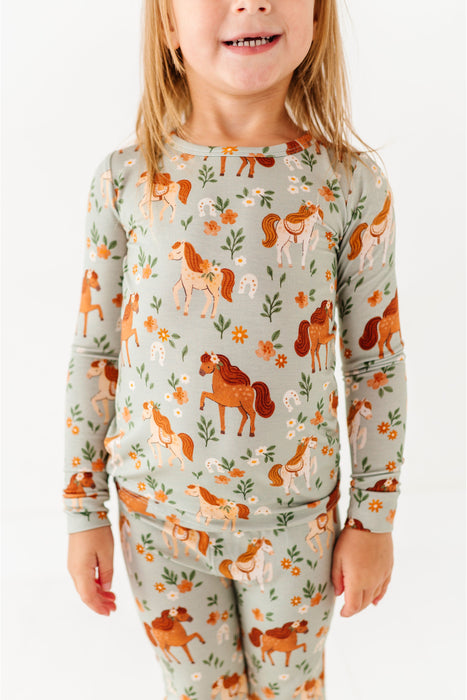 Pajama Set - Horsin' Around Print from Bird and Bean Original 