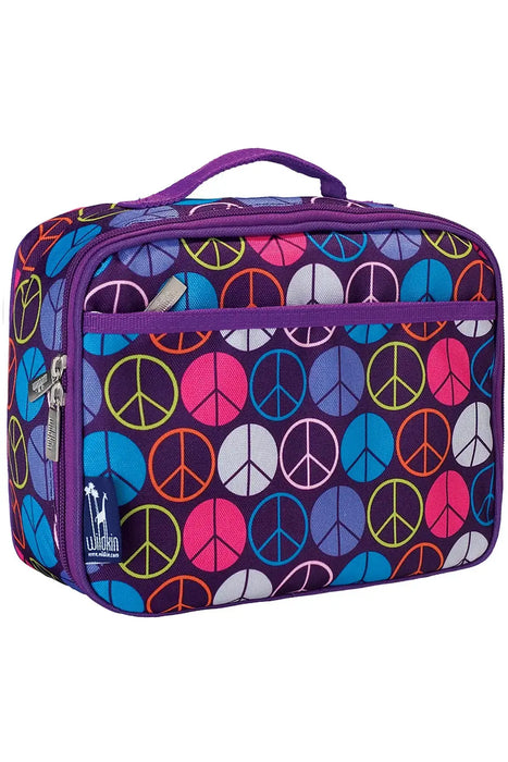 Purple Peace Signs Lunch Box