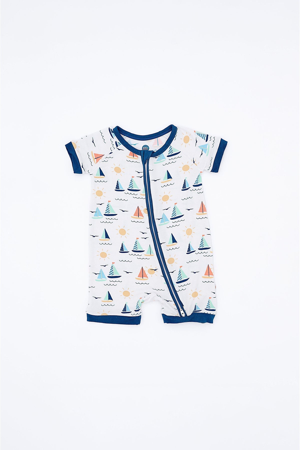 新品未使用 LiiLU Kaio Romper 3Y Bamboo Shortie Zip Romper - Kai — Bird & Bean