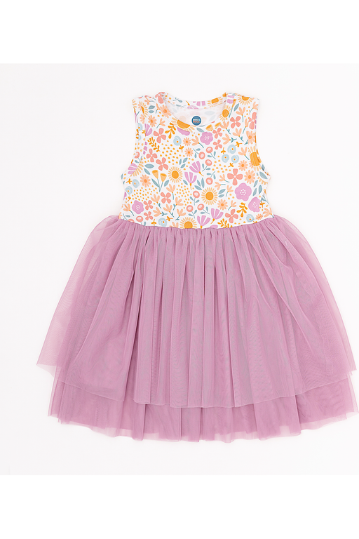 Daisy tank pink tulle bamboo children's dress
