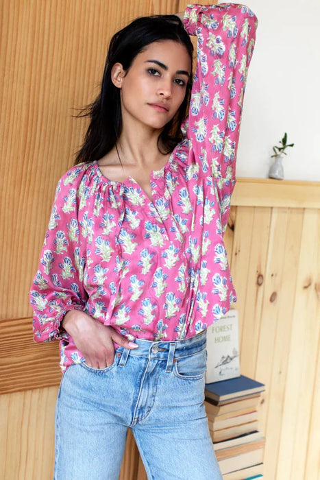 Lucy 2 Blouse - Bell Flower Satin