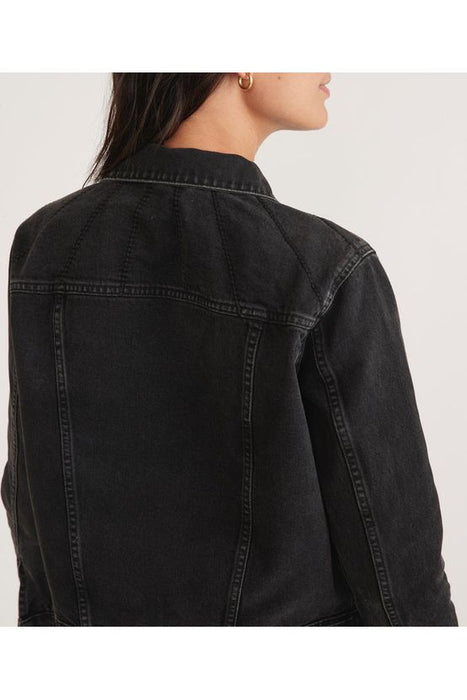 Oversized Denim Jacket - Washed Black