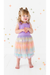 Girl Model Wearing Purple Bamboo Tank Rainbow Ombre Sparkle Star Tulle Skirt Dress