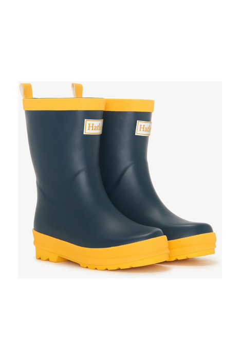 My First Rain Boots - Navy & Yellow Matte