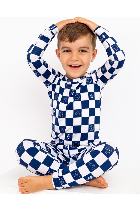 Pajama Set - Check It Out - Lavender — Bird & Bean