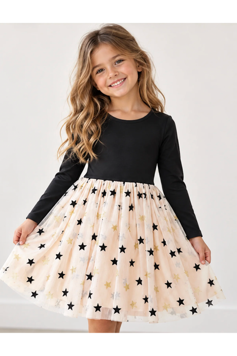 PREORDER - Bamboo Tulle Dress -Celeste