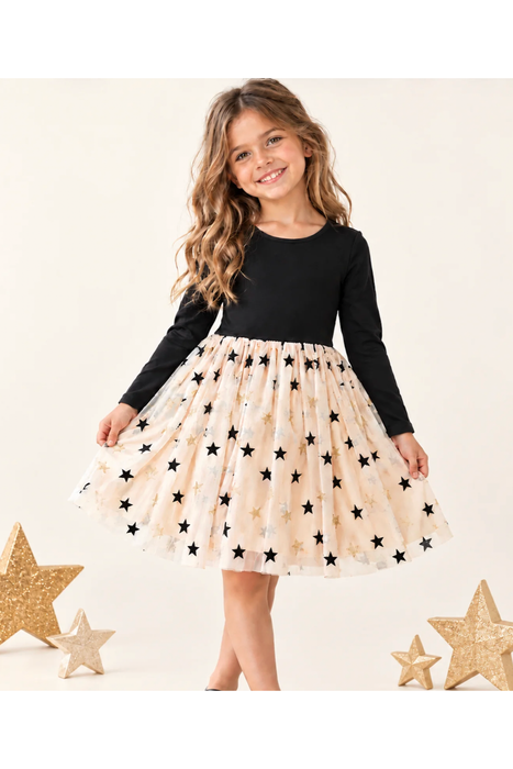 PREORDER - Bamboo Tulle Dress -Celeste