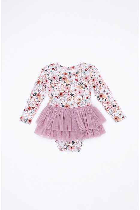 Tulle Skirted Bamboo Bodysuit - Blossom