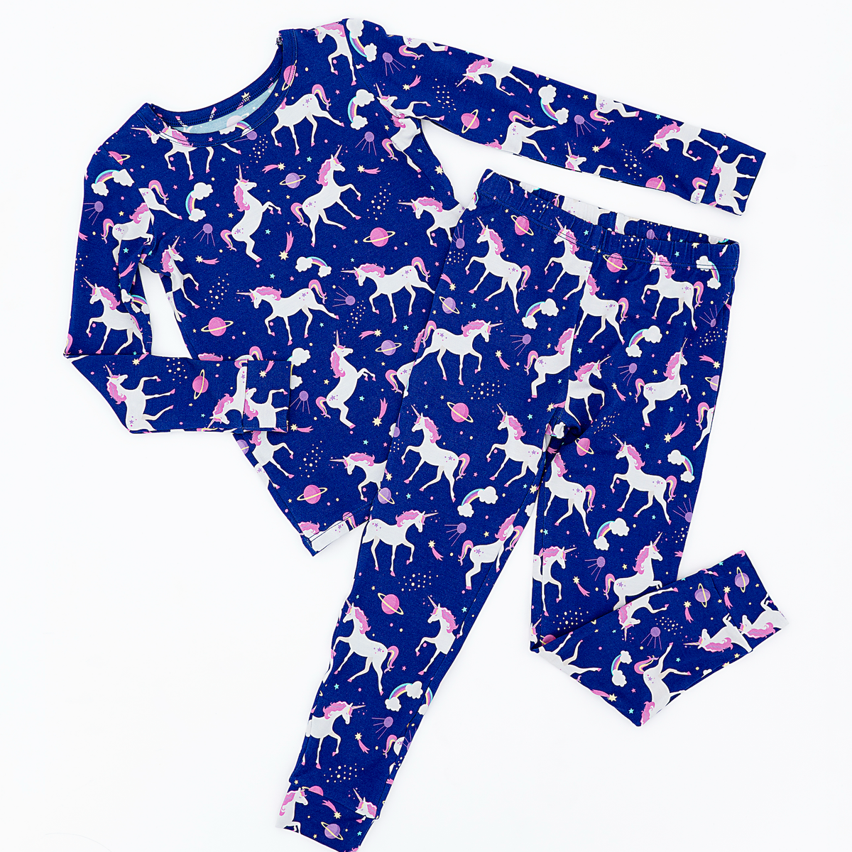 Cosmic Unicorn Bamboo Pajama Set | Kids Sleepwear | Bird & Bean