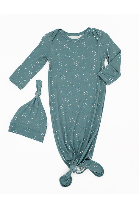 Bamboo Knotted Baby Gown – Starlit Sky