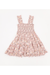 Pink floral girl bunny smocked dress on a white background - Bird and Bean Kids
