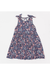 Floral  kids tank dress in super soft bamboo fabric with pink and blue flowers on a white background | Bird and Bean Kids 