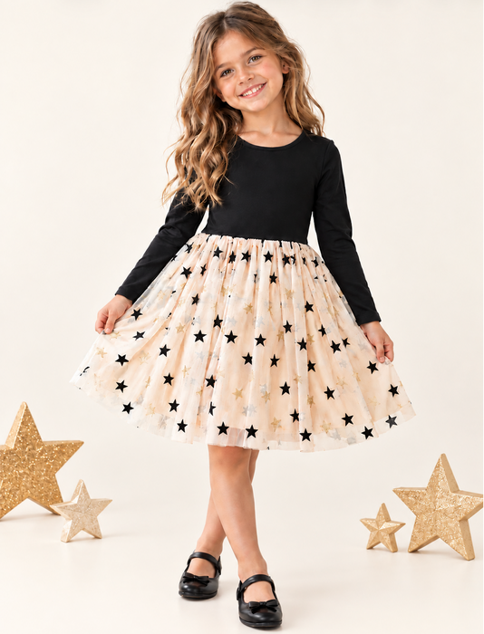 PREORDER - Bamboo Tulle Dress -Celeste