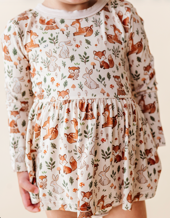 Skirted Bodysuit  -Woodland Whimsy