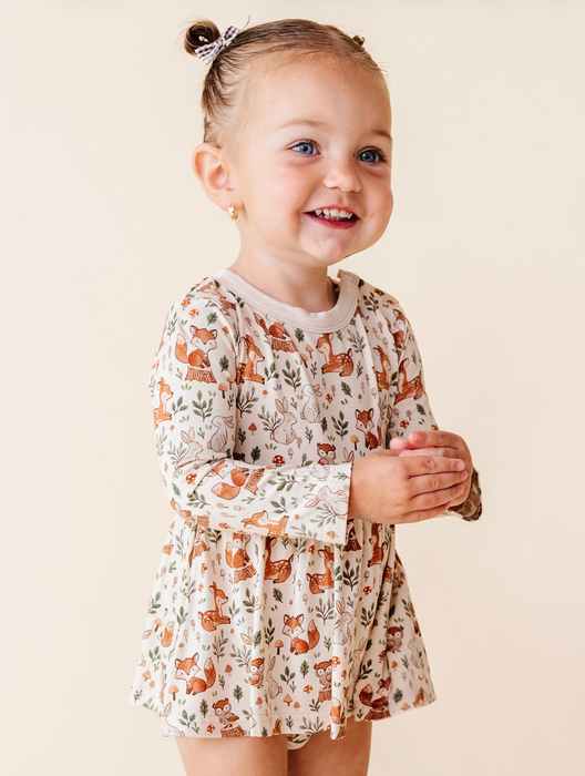 Skirted Bodysuit  -Woodland Whimsy