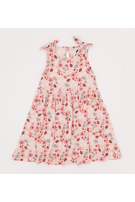 Harper Bow Tie Tank Dress - Garden