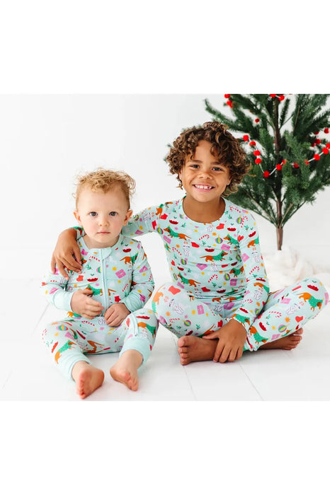 Bamboo Pajama Set - Festive Friends Holiday