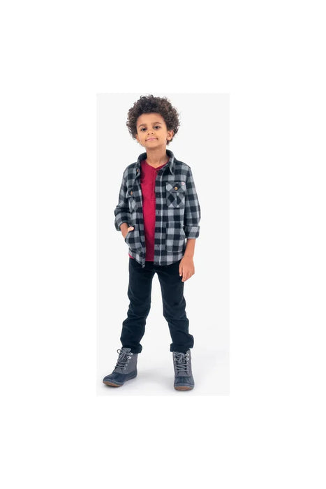Snow Fleece Shirt - Grey Check