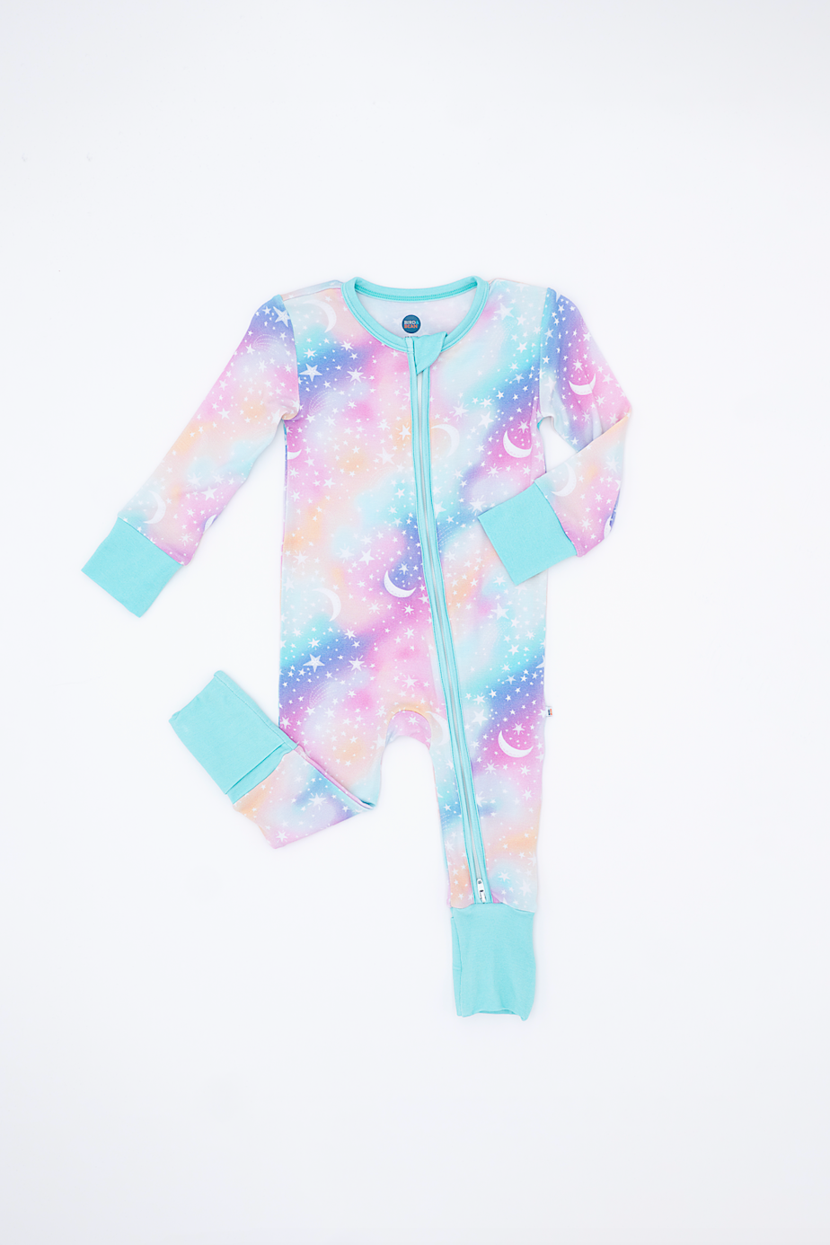 Bamboo One Piece Zip Pajama - Astra Ombre Stars — Bird & Bean