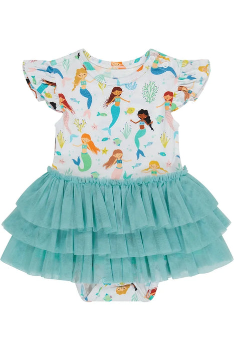 baby mermaid dress with tulle skirt 