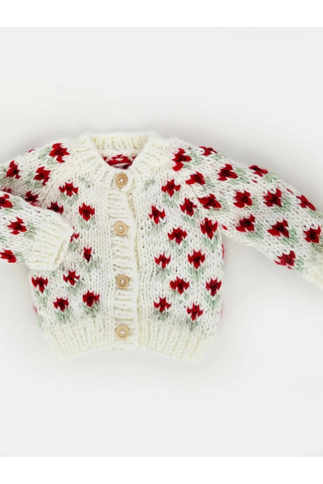Bitty Blooms Holiday Cardigan Sweater