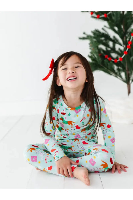 Bamboo Pajama Set - Festive Friends Holiday