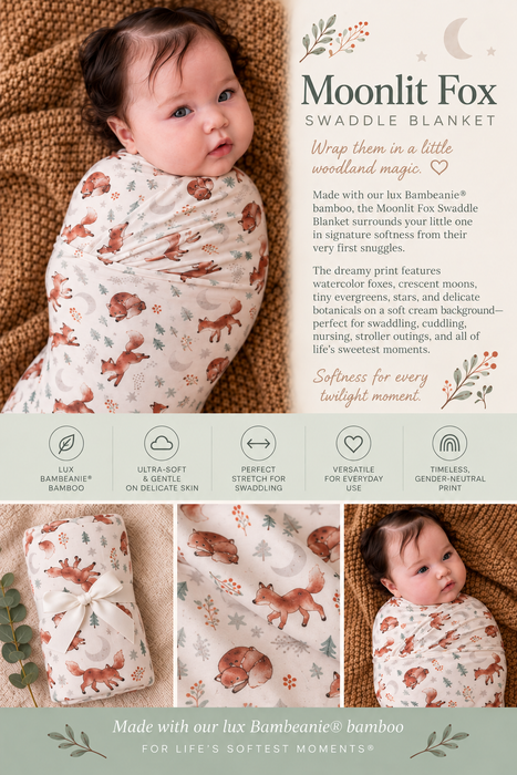 Swaddle Blanket - Moonlit Fox