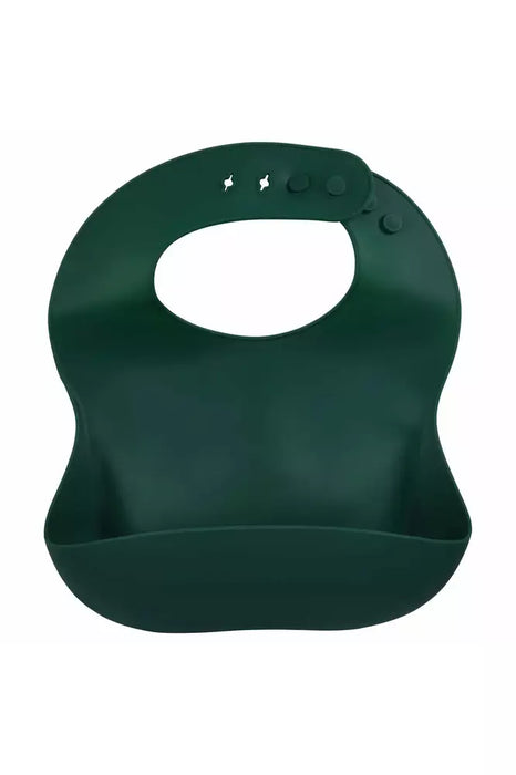 Forrest Green Print Silicone Bib with Crumb Catcher