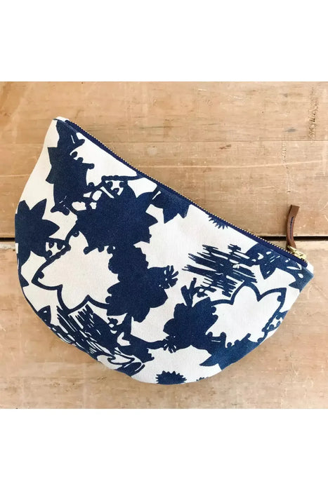 Navy Deep Woods Large Half Moon Bag