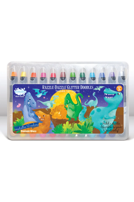 Razzle Dazzle Dino Glitter Gel Crayons